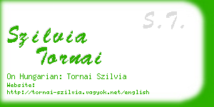 szilvia tornai business card